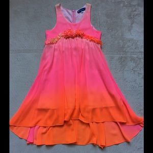 Truly Me by Sara Sara Chiffon Ombré Dress, Size 7